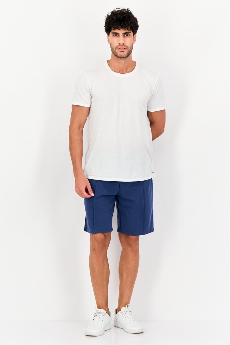 TapouT Men Textured Basic Shorts, Blue Sage - Image 4