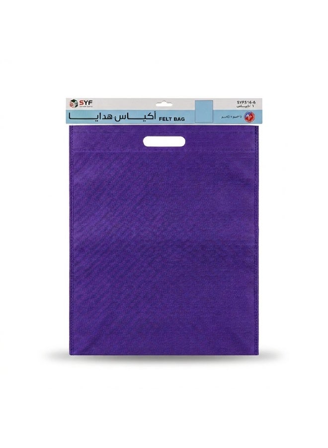 Felt Bag 25*33 Cm 10P Purple