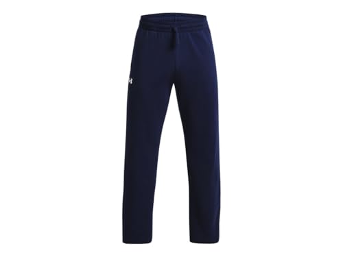 Under Armour Men's Rival Fleece Pants, (410) Midnight Navy / / White, Medium - Image 4