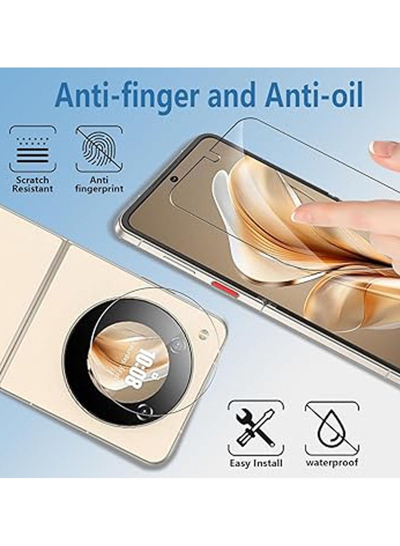 Screen Protector Compatible with ZTE Nubia Flip 5G and Camera Lens Protector 【2+2 Pack】, Bubble-Free, Scratch-Resistant, HD TPU Flexible Screen Protector for Nubia Flip 5G - Image 4