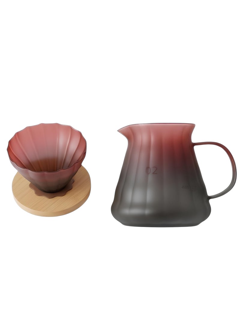 مجموعه تقطير القهوة v60 بسعه 600 مل لتقطير  1-4 اكواب  ـ مرفق معه 40 قطعه من فلاتر القهوة لتحضير قهوتك بدقه و احترافيه - Image 4