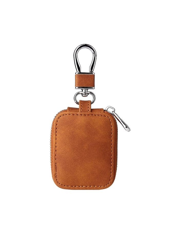 Generic - Case Cover Leather Earphone Protective Case with Hook For Airpods 3 / Airpods Pro / Airpods 1 / 2 Brown - Image 1