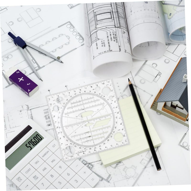 2 Pcs Architectural Scale Ruler Rolling Template 12 Inch For Drafting And Art Design - Image 5