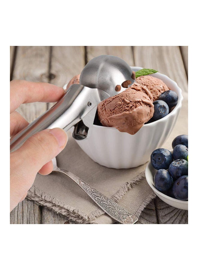 Halamodo Premium Stainless Steel Ice Cream Scoop,with Trigger & Ergonomic Handle,One-Push Release for Perfect Scooping, Dishwasher Safe ,Perfect for Frozen Yogurt, Gelatos, Sundaes - Image 5