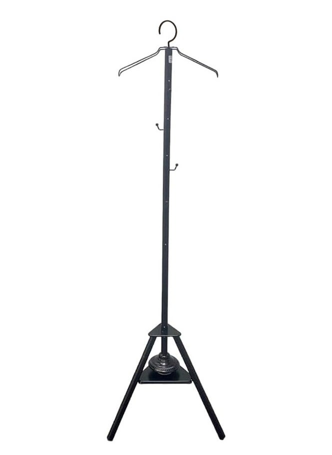 Vertical Steamer Stand for Steaming Clothes with Hooks for Hanging Clothes 175cm - Black