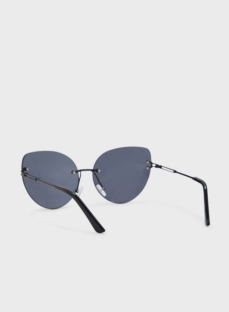 Ginger Rimless Cat Eye Sunglasses  - Image 2