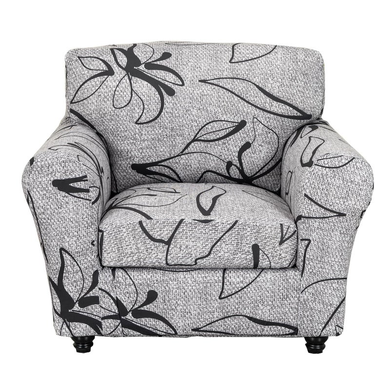 CRFATOP 2 Piece Soft Fitted Sofa Couch Cover Stretch Armchair Cover Slipcovers 1 Seat Chair Slip Cover with Arms Washable Furniture Protector for Living Room Pet Dog,(Small,C10) - Image 1