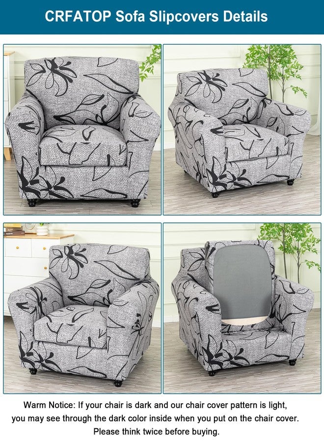 CRFATOP 2 Piece Soft Fitted Sofa Couch Cover Stretch Armchair Cover Slipcovers 1 Seat Chair Slip Cover with Arms Washable Furniture Protector for Living Room Pet Dog,(Small,C10) - Image 3