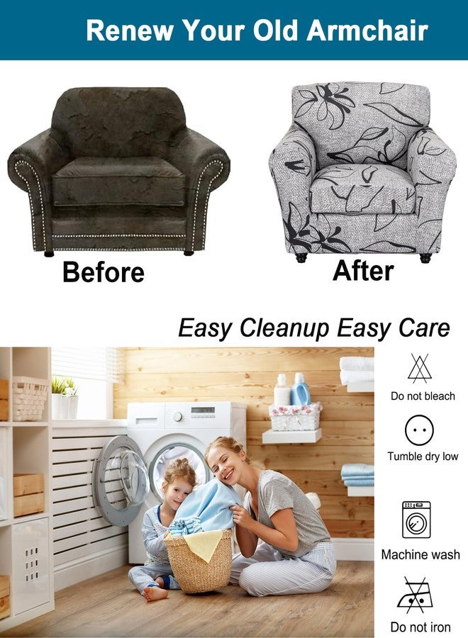 CRFATOP 2 Piece Soft Fitted Sofa Couch Cover Stretch Armchair Cover Slipcovers 1 Seat Chair Slip Cover with Arms Washable Furniture Protector for Living Room Pet Dog,(Small,C10) - Image 5