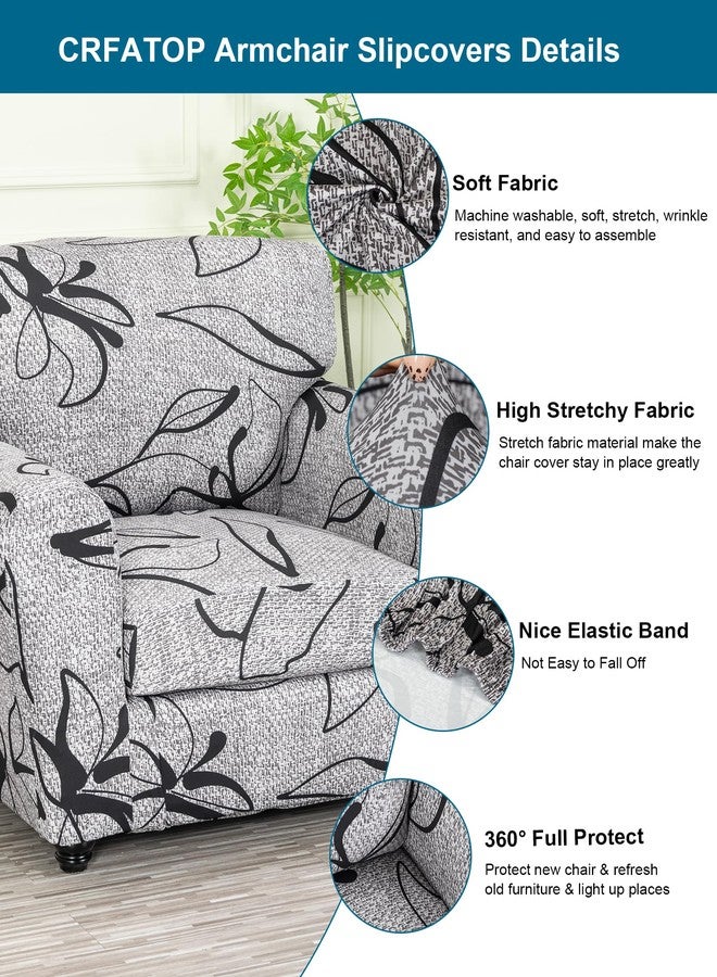 CRFATOP 2 Piece Soft Fitted Sofa Couch Cover Stretch Armchair Cover Slipcovers 1 Seat Chair Slip Cover with Arms Washable Furniture Protector for Living Room Pet Dog,(Small,C10) - Image 4