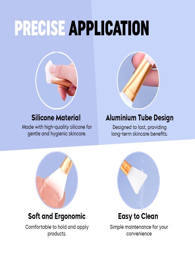Gleva Silicone Face Brush Beauty Tool, Facial Mud Applicator, Makeup Brushes Set Eye Cosmetics Blush Brush for Powder for Girl & Women (Pink) - Image 4