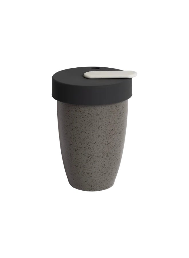 Loveramics Nomad 250ml Double Walled Mug Granite, Premium Porcelain Travel Coffee Mug with Silicone Lid Designed by Simon Stevens