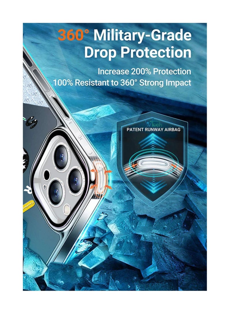 ستاربكس حافظة من البولي يوريثان الحراري شفافة عالية الجودة من سلسلة ستاربكس مع ملصقات لهاتف آيفون 14 برو أسود - Image 2