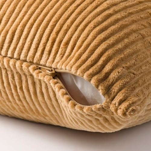 Guffaw Corduroy Rectangular Cushion Covers, Size 12x18, Pack of 2, Multiple Colors (2, Coffee Brown) - Image 3