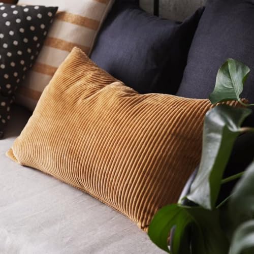 Guffaw Corduroy Rectangular Cushion Covers, Size 12x18, Pack of 2, Multiple Colors (2, Coffee Brown) - Image 1
