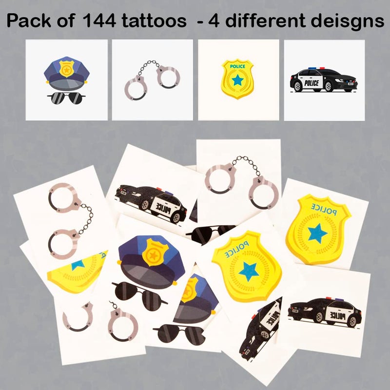 Tigerdoe Police Birthday Party Decorations - Police Party Favors Set for 12 Children - Police Officer Kids Party Favors - Notepads, Whistles, Make-a-Face Stickers, tattoos - Image 5