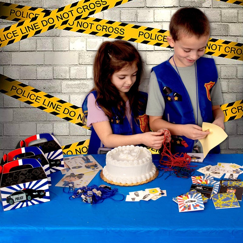 Tigerdoe Police Birthday Party Decorations - Police Party Favors Set for 12 Children - Police Officer Kids Party Favors - Notepads, Whistles, Make-a-Face Stickers, tattoos - Image 3
