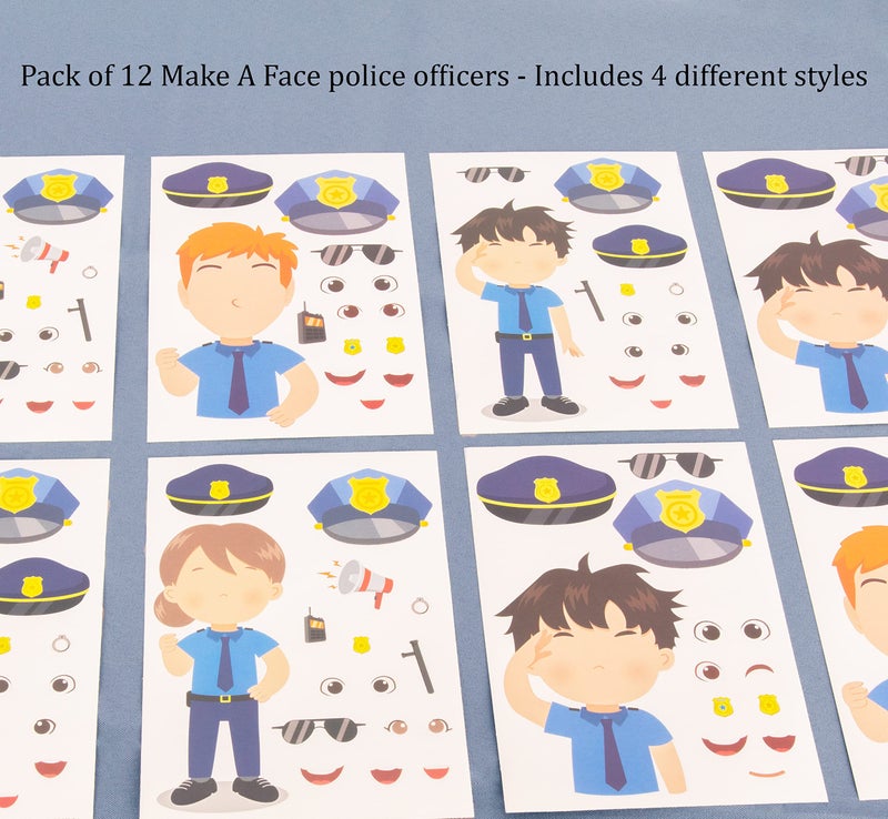 Tigerdoe Police Birthday Party Decorations - Police Party Favors Set for 12 Children - Police Officer Kids Party Favors - Notepads, Whistles, Make-a-Face Stickers, tattoos - Image 4