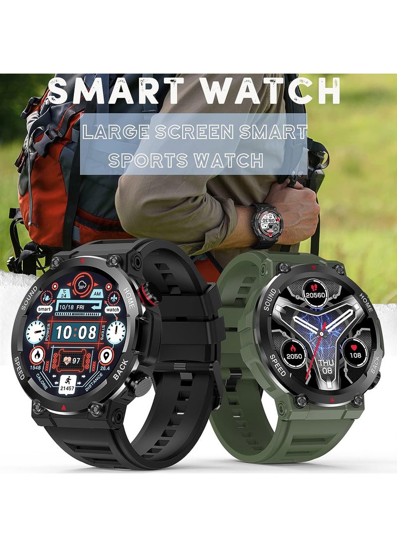 RollsTimi  Men's Military Smart Watch,1.39 inch HD Screen Smartwatch with Bluetooth Call Heart Rate Sleep Monitor Outdoor Sports Watch for iOS Android - Image 2