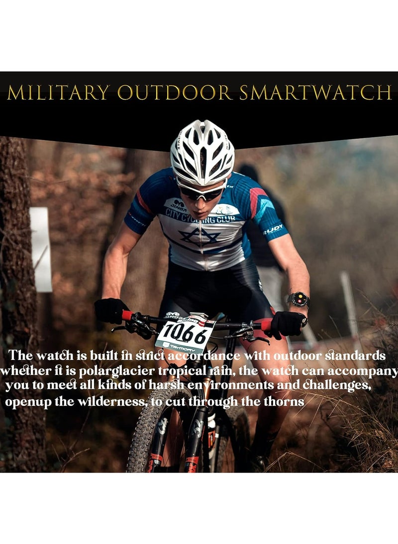 RollsTimi  Men's Military Smart Watch,1.39 inch HD Screen Smartwatch with Bluetooth Call Heart Rate Sleep Monitor Outdoor Sports Watch for iOS Android - Image 5