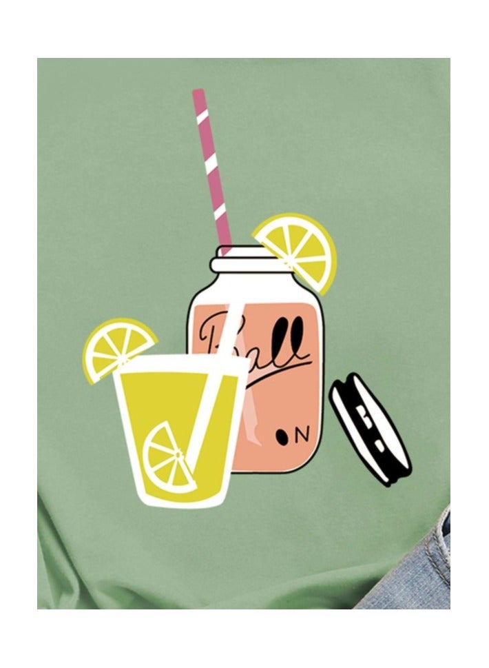 Shein Graphic t-shirt plus drink and lettering - Image 3