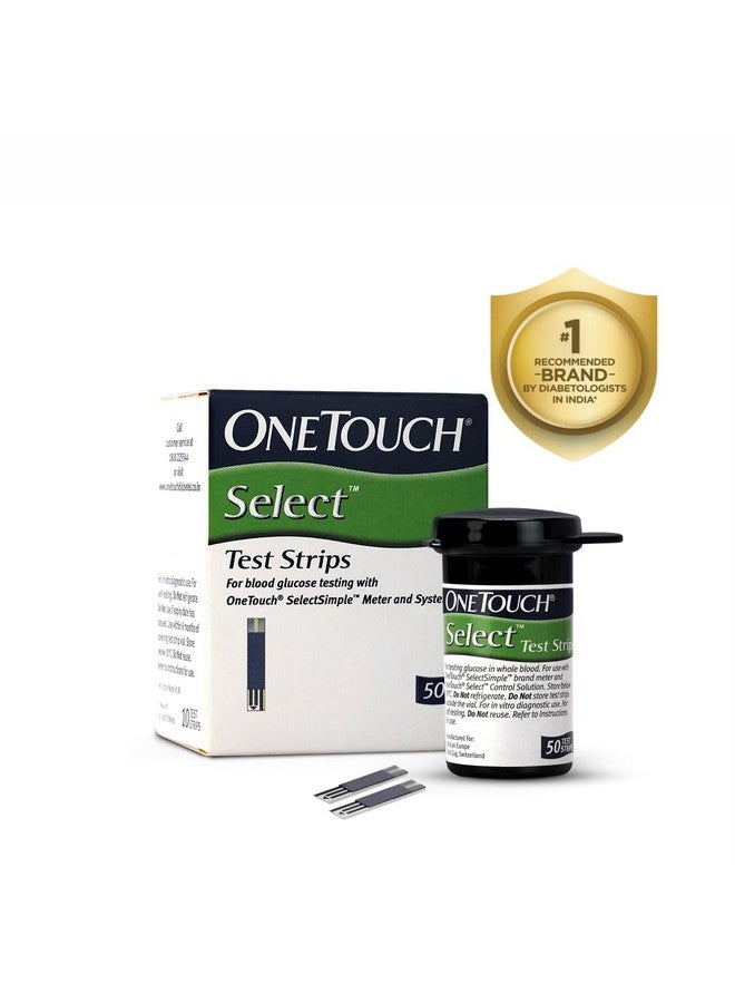 ONETOUCH Select Test Strips | Pack Of 50 Strips | Blood Sugar Test Machine Testing Strips | Global Iconic Brand | For Use With Onetouch Select Simple Glucometer - Image 1