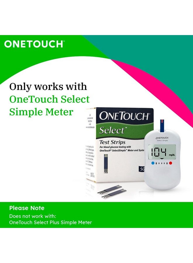 ONETOUCH Select Test Strips | Pack Of 50 Strips | Blood Sugar Test Machine Testing Strips | Global Iconic Brand | For Use With Onetouch Select Simple Glucometer - Image 3