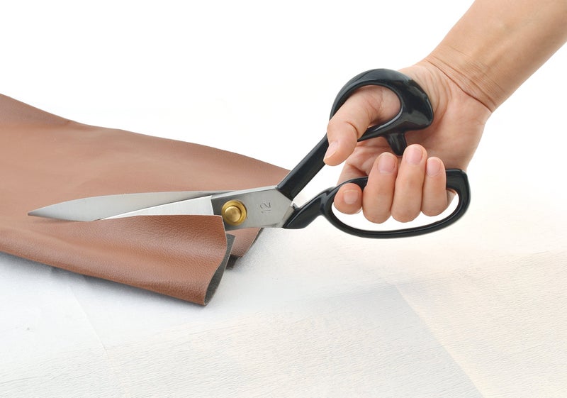 eZthings® 12" Upholstery Shears Heavy Duty Scissors For Cutting Arts and Craft Fabrics, Carpets (12 Inch Leather Cutting) - Image 2