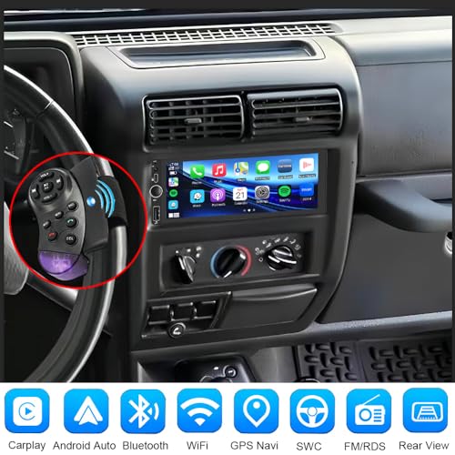 Zeminba Car Stereo Radio with GPS Navi Carplay Android Auto for 1994-2001 Dodge Ram 1500 2500 3500 Avenger Durango/Caravan Dakota 1984-2000/Jeep Cherokee Wrangler 1997-2002/Chrysler Cirrus 1995-2000 - Image 2