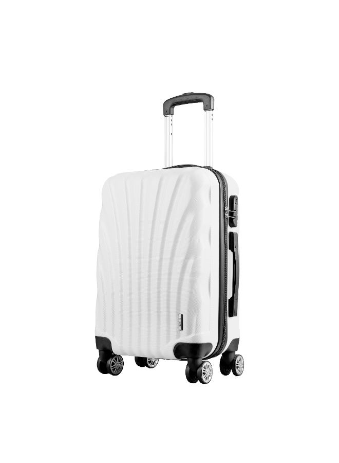 Reflection ABS Cabin Luggage Airline Approved, Lightweight 20 Inch Luggage- 360° Silent Wheels, ABS Hard Suitcase Trolley, Spinner Wheels, Travel Luggage  (20-Inch , White) - Image 1