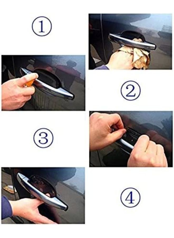 4 Pieces Sheets Universal Invisible Car Door Handle Paint Scratch Protection Film - Image 3