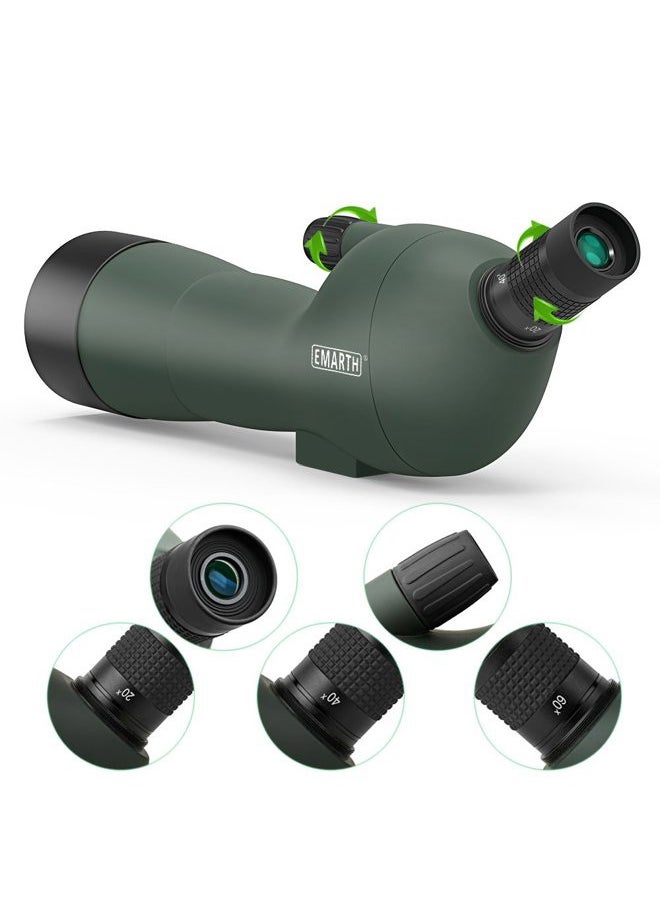 Emarth 20-60x60AE 45 Degree Angled Spotting Scope with Tripod, Phone Adapter, Carry Bag, Scope for Target Shooting Bird Watching Hunting Wildlife  - Image 4