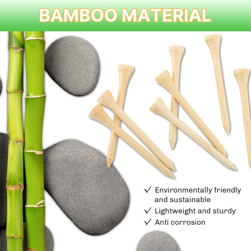 weyleity Bamboo Golf Tees 1000/500/250 PCS 2-3/4 & 3-1/4 inch Length | Bamboo Golf Tees, 7X Stronger Than Wood Golf Tees, Reduce Friction & Side Spin - Image 5