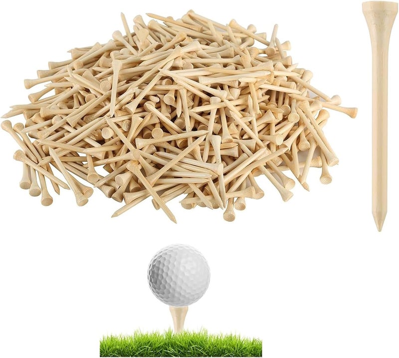 weyleity Bamboo Golf Tees 1000/500/250 PCS 2-3/4 & 3-1/4 inch Length | Bamboo Golf Tees, 7X Stronger Than Wood Golf Tees, Reduce Friction & Side Spin - Image 1