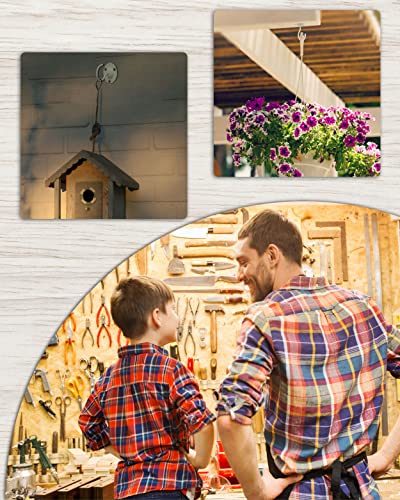 NACETURE Ceiling Hooks for Hanging Plants 3 Pack - Plant Hanger Indoor Hanging Hooks Metal Plant Bracket Iron Lanterns Hangers for Wind Chimes (White 3 Pack) - Image 3