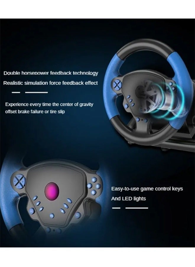 Bukela Racing Game Steering Wheel 4-in-1 Multi-function Vibrating Steering Wheel PS3/PS4 Android PC Universal - Image 5