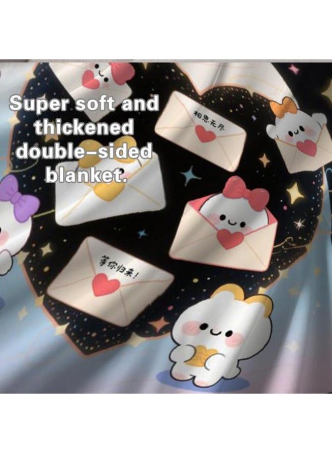 general Wisdom Fairy (latest) flannel thin blanket (warm and comfortable, suitable for sleep, game use, dust and sandproof) 150cm*200cm - 111 - Image 5