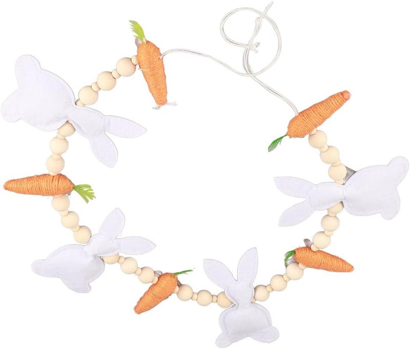 HEEPDD Easter Bunny Garland, Vibrant Colors, Creative Signs, for Home Party Decor, Spring Garland, Happy Easter Party Supplies (A) - Image 2
