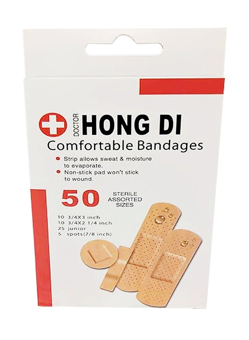 Antibacterial Fabric  Bandages – Flexible & Dirt Resistant, Strip Plasters for Minor Cuts & Scrapes, Helps Prevent Infection, Wrapped for First Aid Wound Care - Image 1