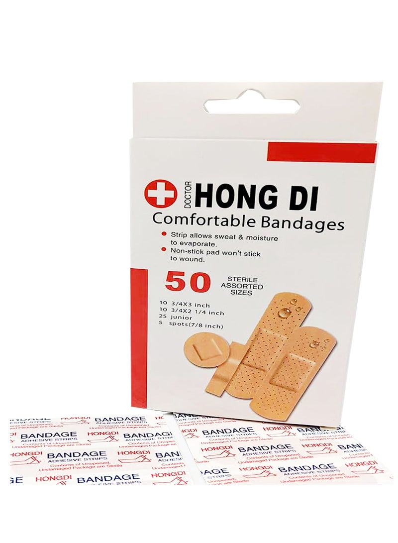 Antibacterial Fabric  Bandages – Flexible & Dirt Resistant, Strip Plasters for Minor Cuts & Scrapes, Helps Prevent Infection, Wrapped for First Aid Wound Care - Image 2