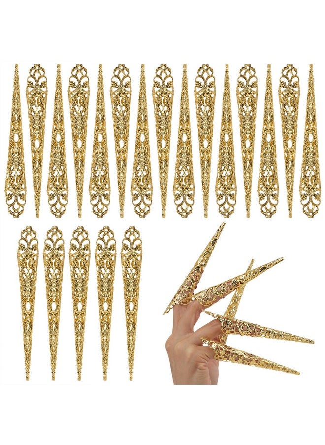 Ohlove 20Pcs Finger Nail Tip Claw Rings Finger Extensions For Halloween Cosplay Drama Dance Show Costume  - Image 1