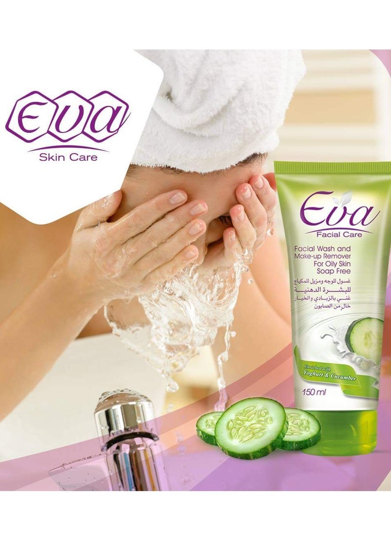 إيفا سكين كير غسول الوجه ومزيل المكياج بالزبادي والخيار 150 مل - Image 2