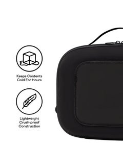 كوركسيكل حقيبة غداء معزولة من Corkcicle Lunchpod، مصنوعة من النيوبرين الأسود، 11 بوصة × 8.75 بوصة × 4 بوصة - صندوق غداء مقاوم للكسر يتسع لحاوية طعام سعة 16 أونصة - حقيبة تبريد مزودة بمقبض لسهولة الحمل، وجيب خارجي وداخلي  - Image 5