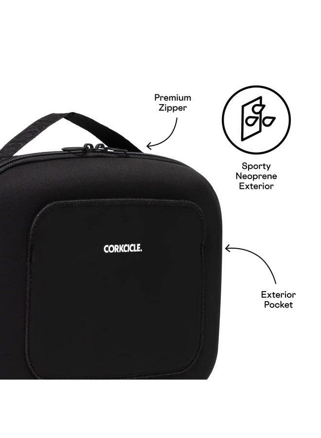كوركسيكل حقيبة غداء معزولة من Corkcicle Lunchpod، مصنوعة من النيوبرين الأسود، 11 بوصة × 8.75 بوصة × 4 بوصة - صندوق غداء مقاوم للكسر يتسع لحاوية طعام سعة 16 أونصة - حقيبة تبريد مزودة بمقبض لسهولة الحمل، وجيب خارجي وداخلي  - Image 4