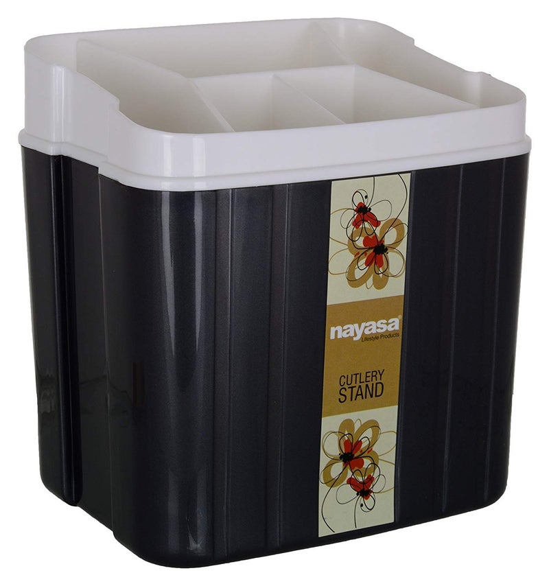 NAYASA Superplast Castle Plastic Cutlery Stand, Grey by Krishna Enterprises - Image 5