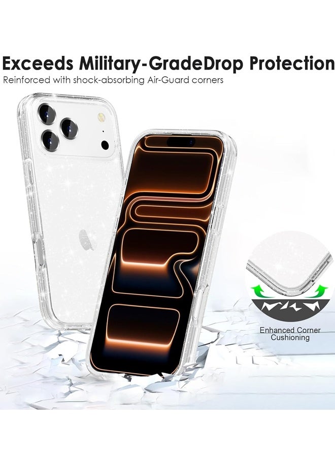 Phone Case Compatible with iPhone 17 Pro Max, Glitter Case Clear Sparkling Protective Bumper Cute Cover for Girls Women - Image 3