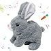 Hopearl Hopping Rabbit Interactive Electronic Pet Plush Bunny Toy with Sounds and Movements Animated Walking Wiggle Ears Twitch Nose Gifts for Toddlers Birthday Gray 7 - Image 2