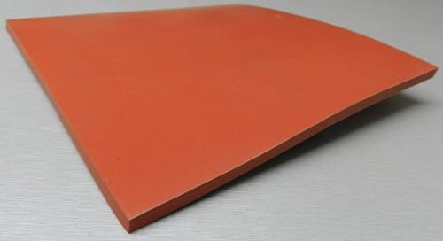 JTS Silicone Rubber Sheet High Temp, Heat Resistant, Heavy Duty, Smooth Finish, 7 X 7 Inch, 1/4 Inch Thickness for DIY Gaskets, Seals, Flooring, Orange Commercial Grade Made in USA - Image 5