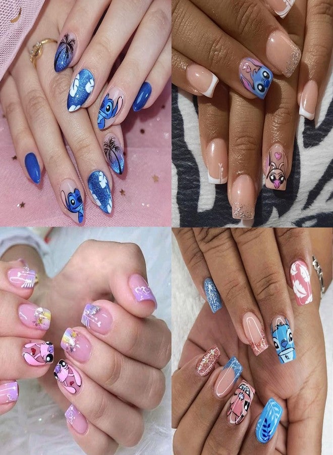 YKLWNN 6 Sheets Cute Nail Art Stickers Self-Adhesive 3D Nail Sticker Cartoon Nail Decals Kawaii Party Favors Nails Decoration Gifts for Girls Women Nail Art Design Sticker - Image 3