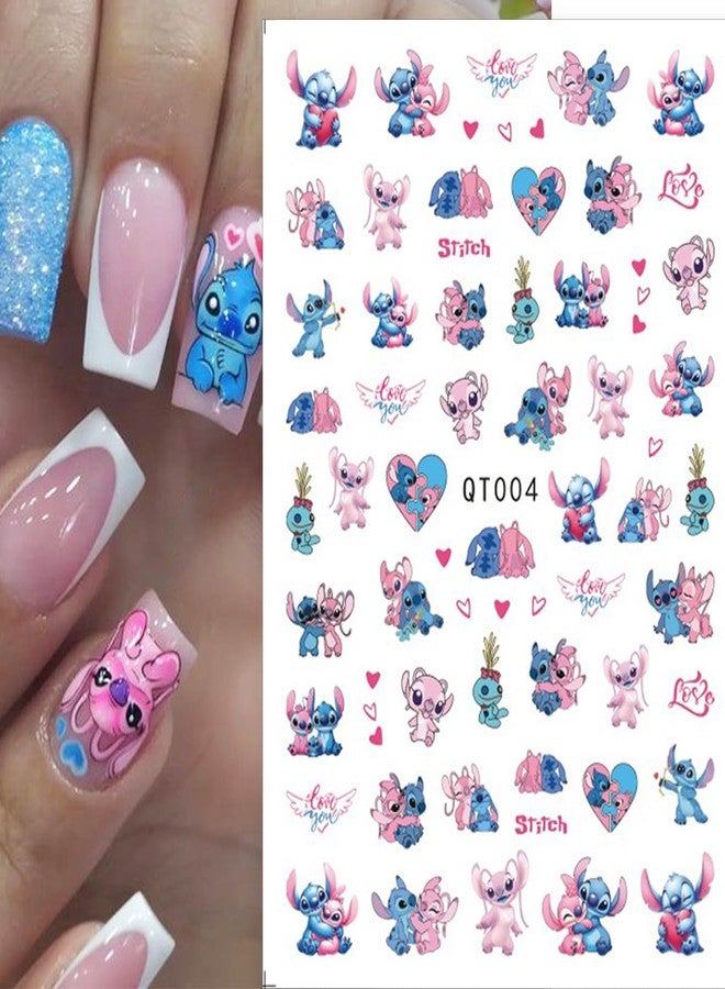 YKLWNN 6 Sheets Cute Nail Art Stickers Self-Adhesive 3D Nail Sticker Cartoon Nail Decals Kawaii Party Favors Nails Decoration Gifts for Girls Women Nail Art Design Sticker - Image 5